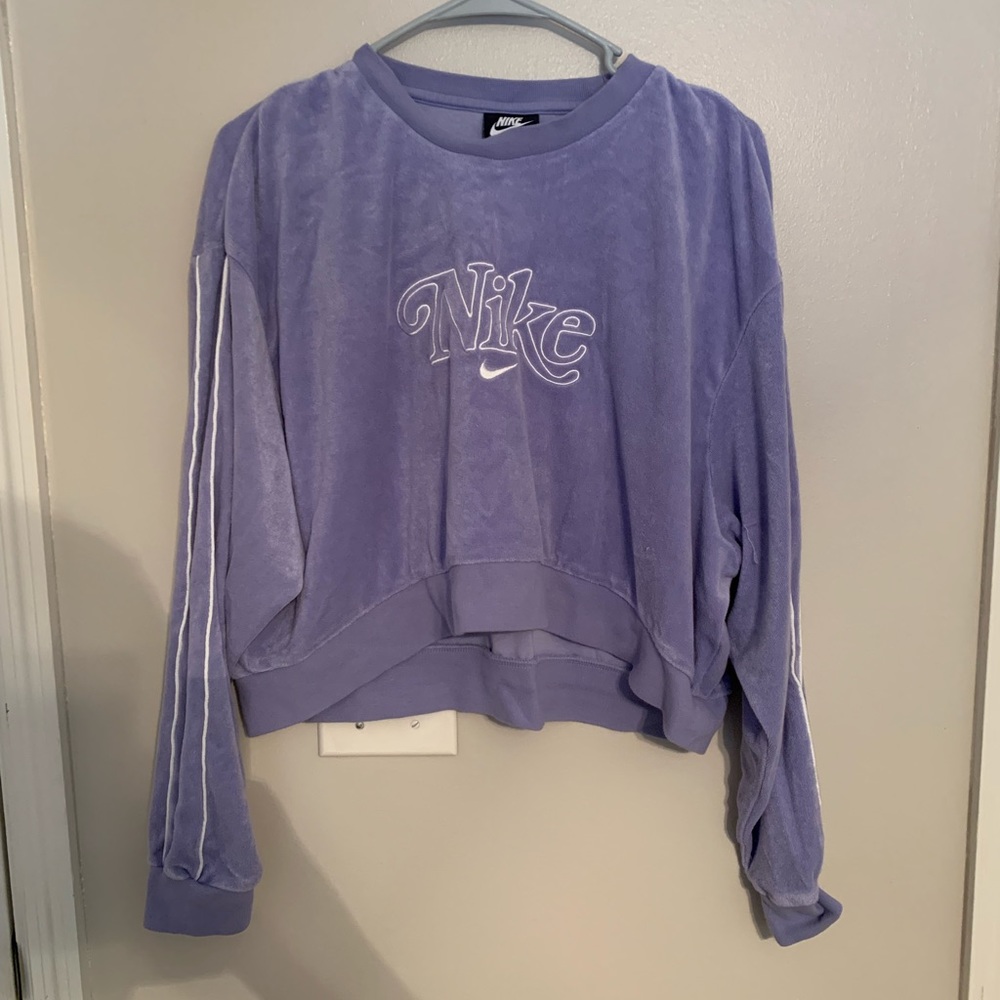 Nike crop crew neck! Terry cloth!